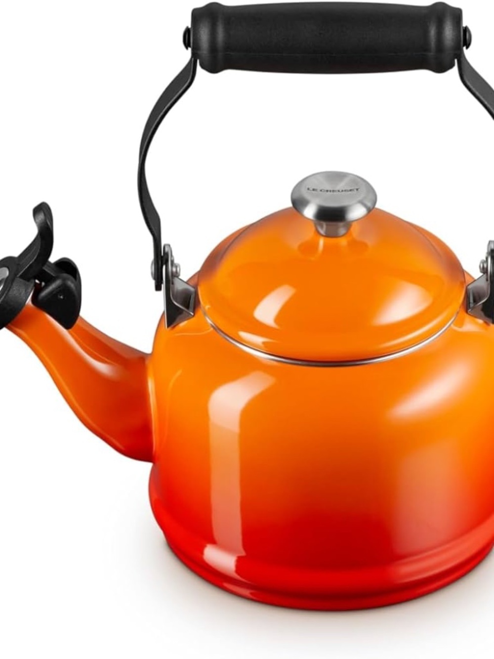 Le Creuset Enamel On Steel Demi Tea Kettle, 1.25 qt., Flame
